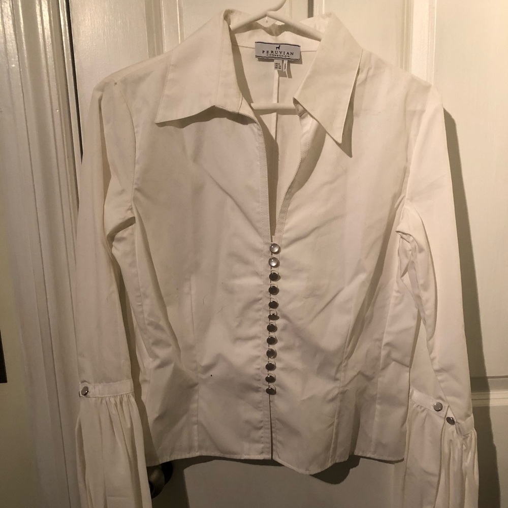 Peruvian Collection Button Up Blouse